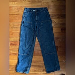 Carhartt Men's Relaxed Fit Double Knee Blue Jeans